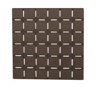 MSV - Lot de 5 Tapis Antidérapants de Douche ou Baignoire - Caoutchouc Quadro - 13 x 13 cm - Chocolat - Surface Texturée pour Sécurité Accrue - Idéal pour Enfants et Seniors