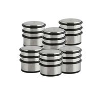 MSV Lot de 6 blocs stop portes solides en inox & caoutchouc