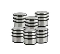 MSV Lot de 6 blocs stop portes solides en inox & caoutchouc