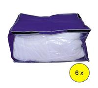 MSV Lot de 6 Housses PEVA pour couettes ou Protest 57 x 30 x 50 cm Housse de Protection Protection de Couette. Fabriqué en Plastique. PEVA Dimensions : 57 x 30 x 50 cm Bleu