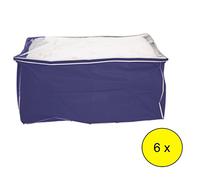 MSV Lot de 6 Pochettes Multi-usos PEVA 91 x 53 x 47 cm Housse de Protection Multifonction Douche en PEVA (Protest, colchas, couettes). Fabriqué en Plastique. Dimensions : 91 x 53 x 47 cm Bleu