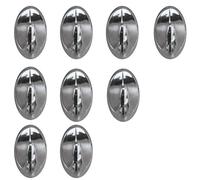 MSV Lot de 9 Crochets adhésifs muraux Chromé