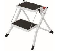 MSV France – Marchepied pliant 2 marches en acier – 150 kg, norme GS, antidérapant – Blanc