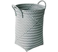 MSV Panier à Linge 30 x 30 x 40 cm, Gris Clair et Blanc, 40 x 30 x 30 cm