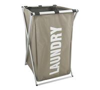 MSV Panier à linge LAUNDRY Taupe