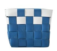 MSV Panier de Rangement 10x10x7,5cm Bleu Marine & Blanc