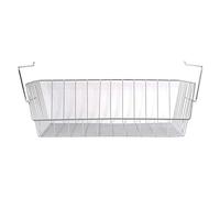 MSV, Panier Suspendu en Métal pour Rangement - Idéal pour Cuisine, Armoires et Étagères - Dimensions 40 x 27 x 14 cm - Couleur Argent - Pratique et Élégant, Gray, 40x27x14cm