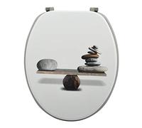 Abattant WC - MDF - Charnières Inox - SPIRIT - Taupe MSV