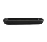 MSV - Plateau Céramique - Maonie Noir Mat - Élégant Et Pratique - Multi-usages pour Bijoux Et Cosmétiques - Design Décoratif - 25,7 x 11,5 cm - Facile à Nettoyer