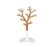 MSV, Porte-bijoux élégant en bois marron, design unique pour un rangement pratique et esthétique de vos bijoux, idéal pour la chambre ou la salle de bain - Taille : Standard, Couleur : Marron