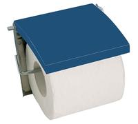 MSV Porte Rouleau Papier Wc Bleu Marine Et Inox