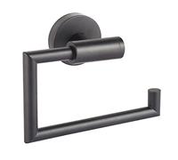 MSV Porte Rouleau Papier WC Mural Abby Acier Noir Mat