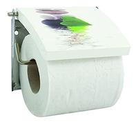 MSV Porte Rouleau Papier WC Mural MDF & INOX LINGGA Blanc