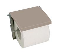 MSV - Porte Rouleau Papier WC Mural - MDF & INOX - Modèle Taupe - Dimensions 13 x 15 x 11,5 cm - Couleur Beige - Élégant et Fonctionnel pour Salle de Bain
