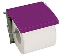 MSV Porte Rouleau Papier WC Mural MDF & INOX Violet