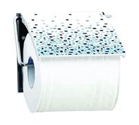 MSV Porte Rouleau Papier WC Mural PS & Acier chromé Brest Bleu