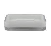 MSV - Porte Savon Anzio - 12 x 9.4 x 2.5 cm - Design Élégant - Accessoire Salle de Bain Pratique et Fonctionnel - Antidérapant pour Stabilité Optimale - Blanc