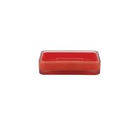 MSV - Porte Savon Anzio - 12 x 9.4 x 2.5 cm - Design Élégant - Accessoire Salle de Bain Pratique et Fonctionnel - Antidérapant pour Stabilité Optimale - Rouge