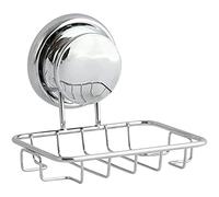 MSV Porte Savon avec Mega Ventouse Acier chromé Gris