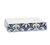 MSV Porte Savon Céramique AMADORA Bleu & Blanc