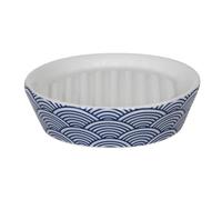 MSV Porte Savon Céramique Ikat Bleu & Blanc