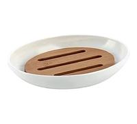 MSV Porte Savon Oslo PS & Bambou Blanc & Beige