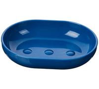 MSV - Porte-Savon PS Inagua - Design Moderne pour Salle de Bain - Taille 13 x 10 x 3 cm - Couleur Bleu Foncé - Matériau Résistant à l'eau - Idéal pour Tous Types de Savons