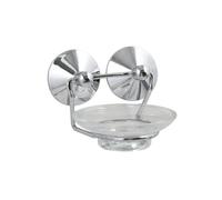 MSV Porte Savon Rond Acier Super VENTOUSES Chromé