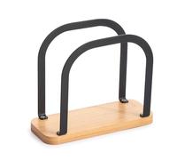 MSV Porte Serviettes de Tables Design Industriel Bambou & Acier Elie Noir Mat