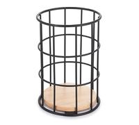 MSV Porte ustenciles de cuisine Design industriel Bois & Acier ELIE Noir mat