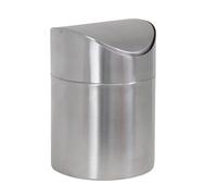 MSV Poubelle à Bascule de Table ou cosmétique 1,5L INOX