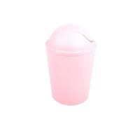 MSV - Poubelle à Bascule PP AKO - Capacité 5,5 L - Design Compact et Pratique - Idéale pour Salle de Bain ou Cuisine - Couleur Rose Pastel - Fonctionnement Simple