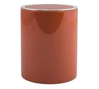 MSV - Poubelle à Bascule PP - Modèle Kamaka - Couvercle basculant Amovible - Design Moderne idéal pour Les Toilettes - Salle de Bain - Bureau - Ronde - 6L - Terracotta