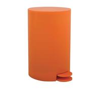 MSV, Poubelle à cosmétiques Modèle Osaki, 3 litres, Couvercle, Poubelle à Pédale pour Toilettes Salles de Bain, Compact, Petit Espace, avec Récipient intérieur Amovible, Orange