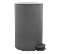 MSV, Poubelle à cosmétiques Modèle Osaki, 3 litres, Couvercle, Poubelle à Pédale pour Toilettes Salles de Bain, Compact, Petit Espace, avec Récipient intérieur Amovible, Gris