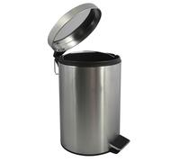 MSV Poubelle à pédale Inox 12L Inox