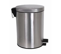 MSV Poubelle à pédale Inox 12L Inox