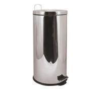 MSV Poubelle à pédale Inox Miroir 30L Inox