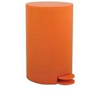 MSV, Poubelle à cosmétiques Modèle Osaki, 3 litres, Couvercle, Poubelle à Pédale pour Toilettes Salles de Bain, Compact, Petit Espace, avec Récipient intérieur Amovible, Orange
