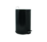poubelle à pédale acier 20l noir mat