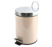MSV Poubelle à pédale INOX 3L Beige