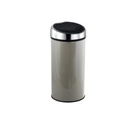 poubelle touch de cuisine inox 30l taupe