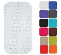 tapis fond de baignoire antidérapant caoutchouc class 36x76cm blanc