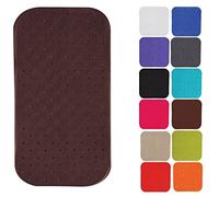 MSV Premium Tapis de Douche antibactérien antidérapant avec ventouses Marron Env. 36 x 76 cm Lavable à 60 °C