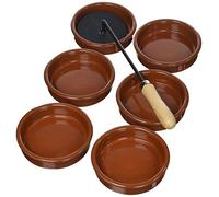 MSV R0112/6PR Service à Crème Brulée Coton Marron 7 Pièces 40 x 40 x 20 cm