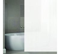 MSV Rideau de Douche Anti-moisissure Eva de qualité supérieure - Anti-bactérien, Lavable, 100% étanche - Blanc - 140 x 180 cm - Fabriqué en Espagne