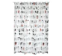 MSV Rideau de Douche Polyester Graphic Design 180x180cm Multicolor - Anneaux Inclus