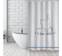 MSV Rideau de Douche en polyester180 x 200 cm à la Bonne Franchise 200 x 180 cm