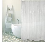 MSV Rideau de Douche en PVC Bristol Blanc 180 x 200 cm