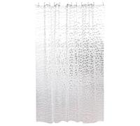 MSV Rideau de Douche EVA CLANE 180x200cm QUALITÉ Premium Transparent - Anneaux Inclus